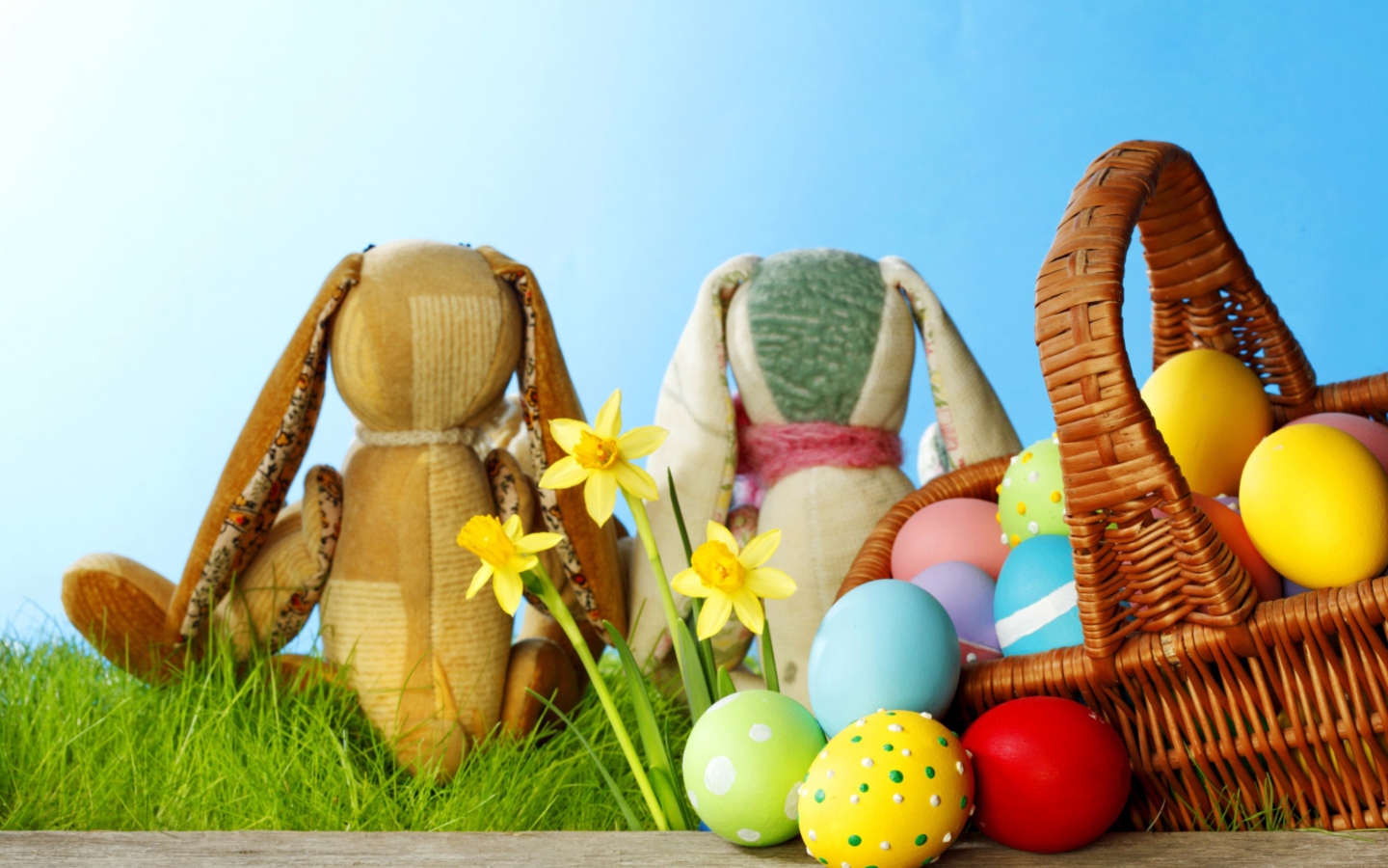 Easter Eggs And Bunny wallpaper 1440x900
