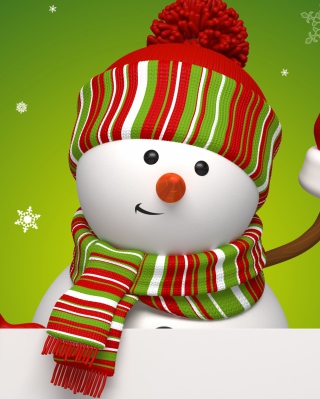 Kostenloses Friendly Snowman Wallpaper für 640x1136