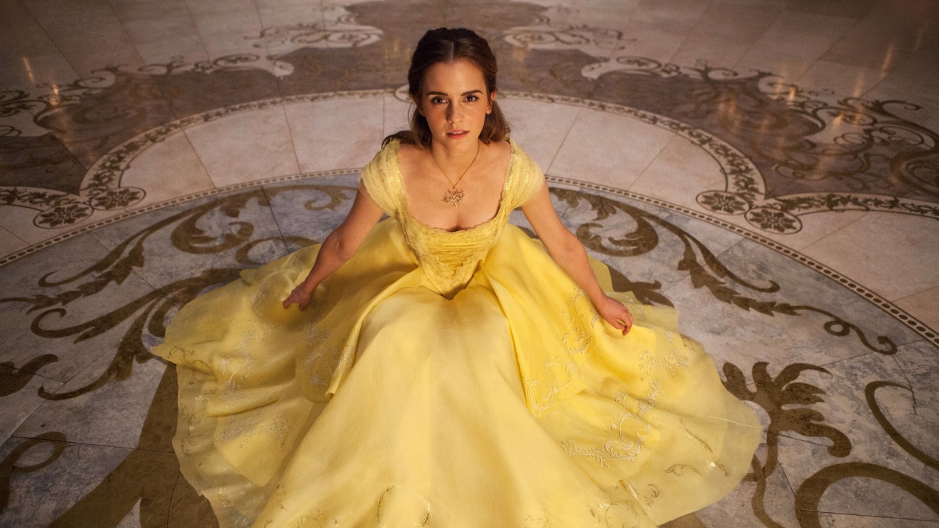 Обои Emma Watson in Beauty and the Beast 1366x768