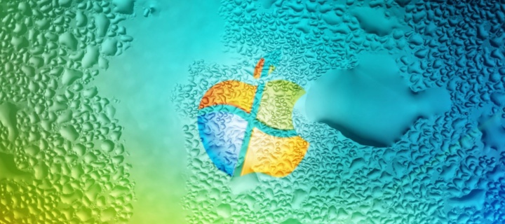 Das Windows Logo Ripple Wallpaper 720x320