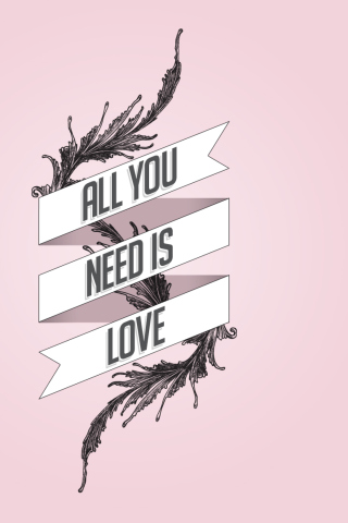 Das All You Need Is Love Wallpaper 320x480