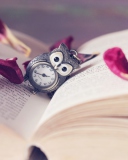 Screenshot №1 pro téma Vintage Owl Watch And Book 128x160