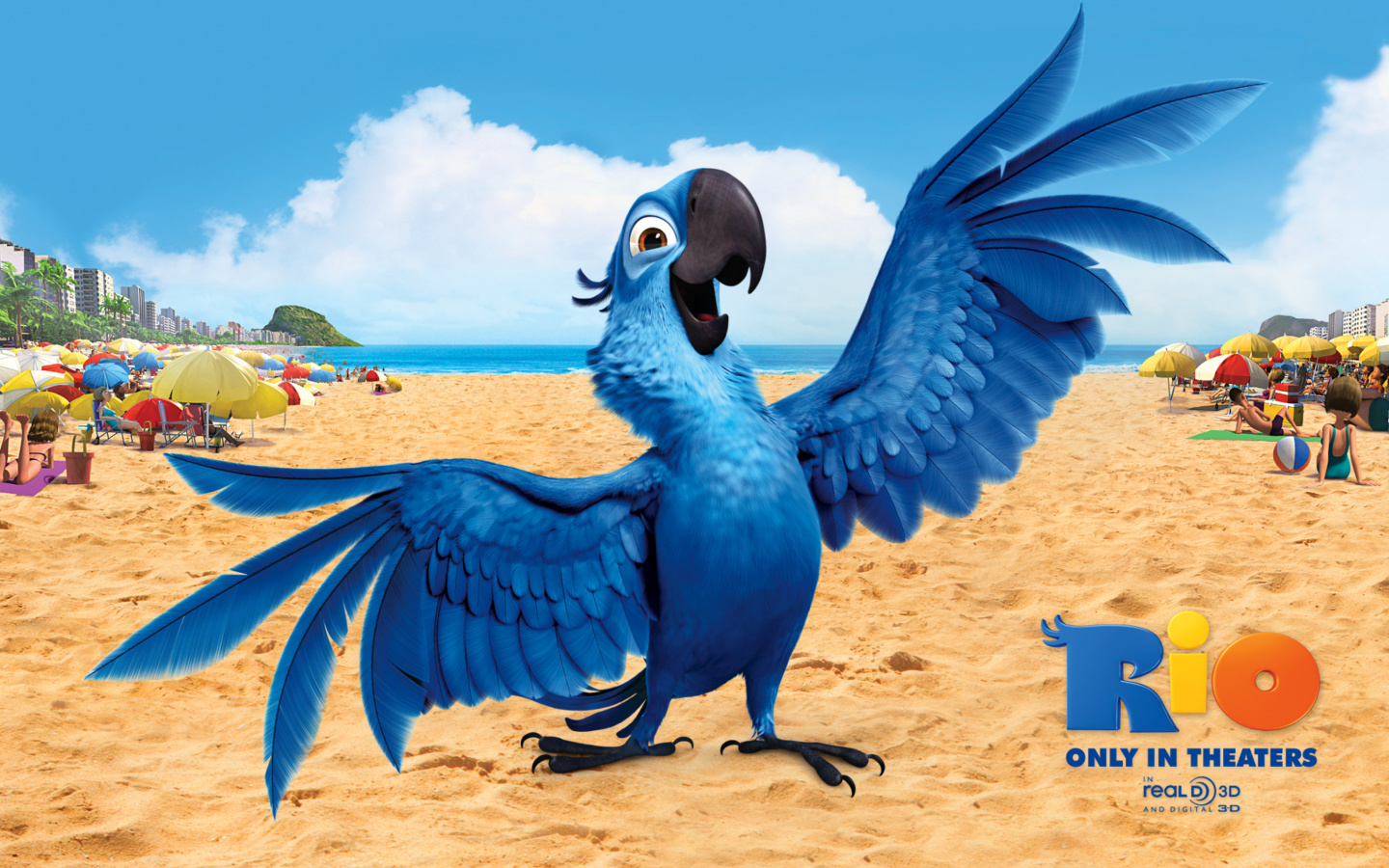 Das Rio, Blu Parrot Wallpaper 1440x900