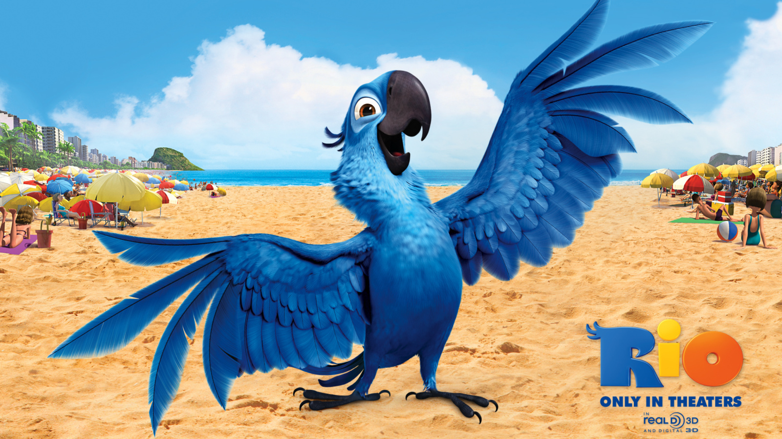 Fondo de pantalla Rio, Blu Parrot 1600x900