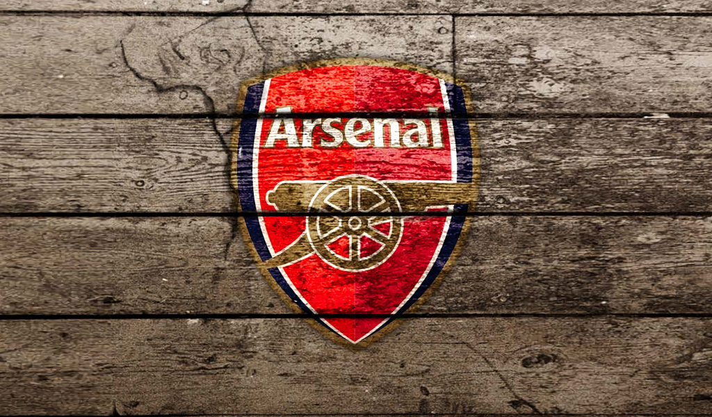 Das Wooden Arsenal Badge Wallpaper 1024x600