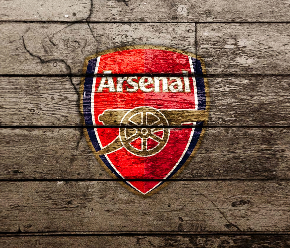 Обои Wooden Arsenal Badge 1200x1024