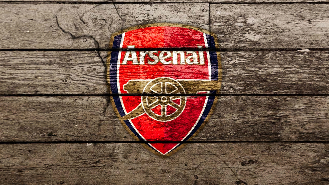 Wooden Arsenal Badge wallpaper 1280x720