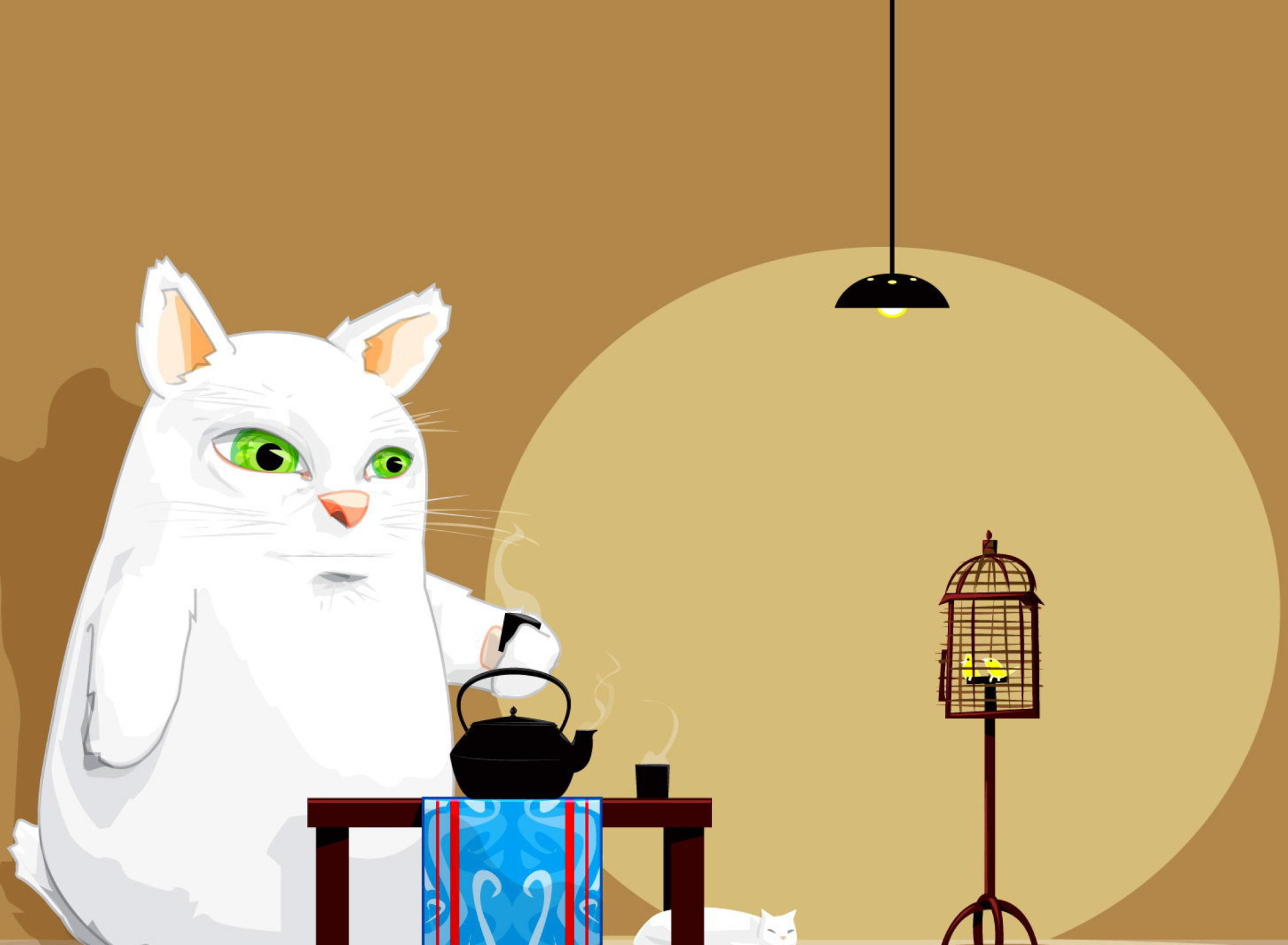 Japanese Cat Breakfast screenshot #1 1920x1408