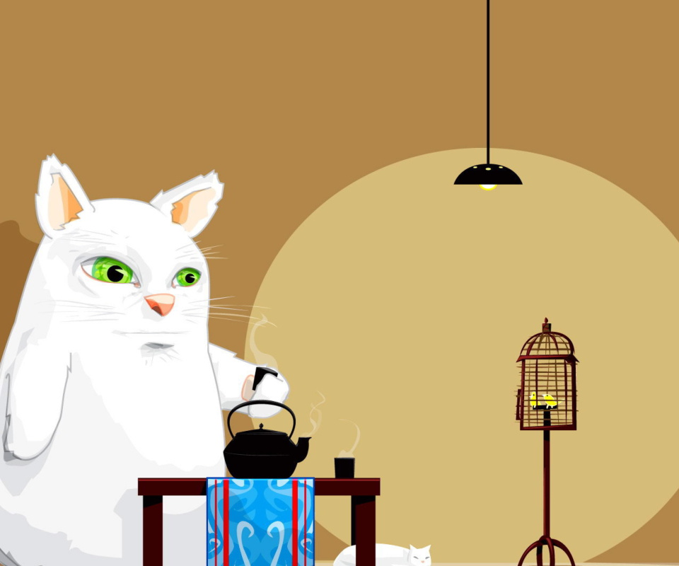 Screenshot №1 pro téma Japanese Cat Breakfast 960x800