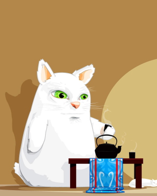 Japanese Cat Breakfast - Obrázkek zdarma pro Nokia C1-00