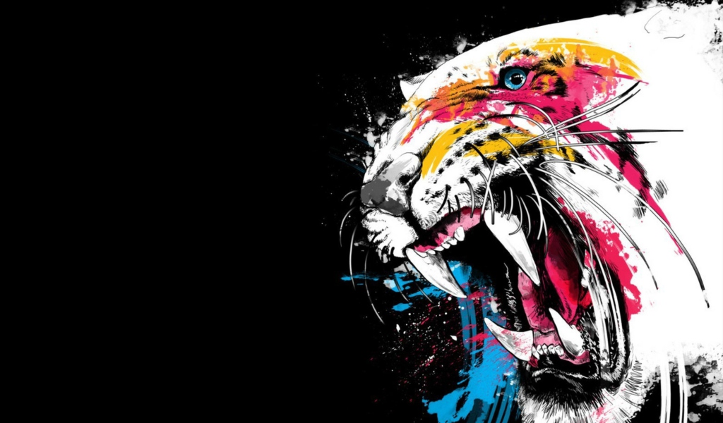 Tiger Colorfull Paints screenshot #1 1024x600