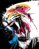 Sfondi Tiger Colorfull Paints 128x160