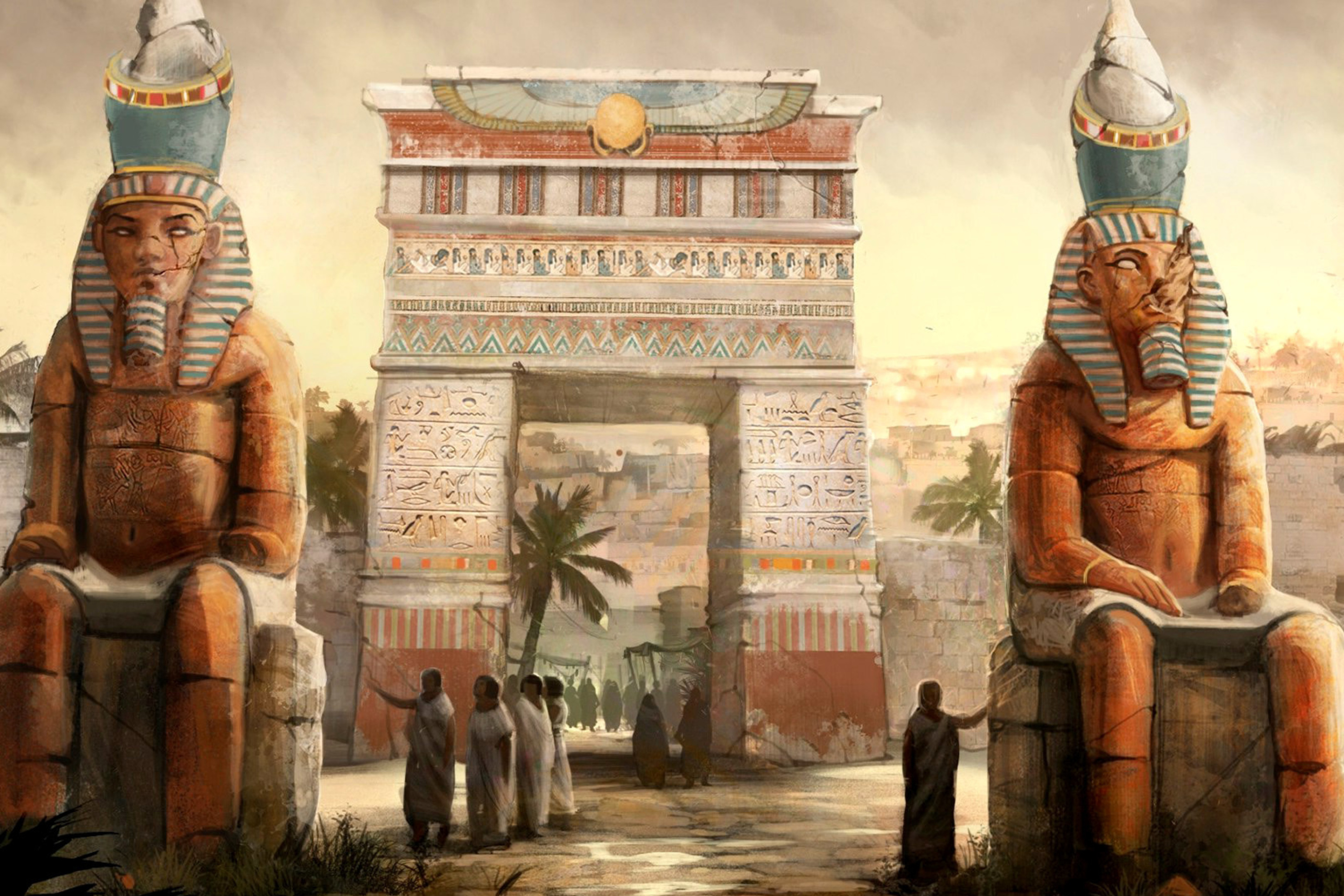 Screenshot №1 pro téma Ancient Egypt Statues 2880x1920