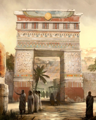 Kostenloses Ancient Egypt Statues Wallpaper für Nokia X7