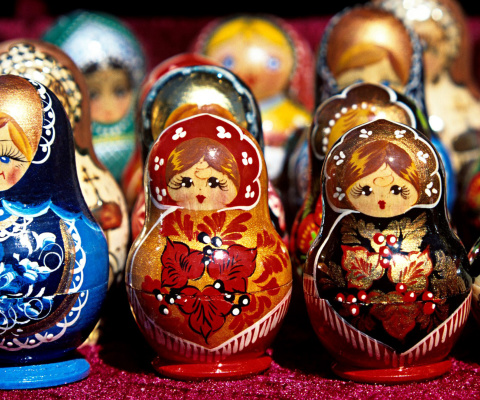 Sfondi Matryoshka   Russian Dolls 480x400