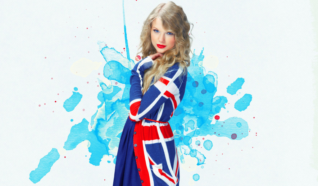 Screenshot №1 pro téma Taylor Swift British Flag Colors 1024x600