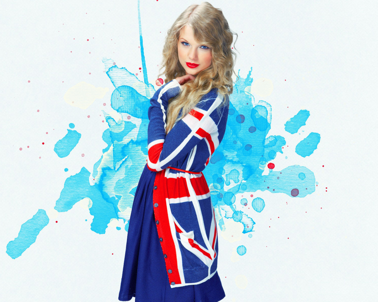 Screenshot №1 pro téma Taylor Swift British Flag Colors 1280x1024