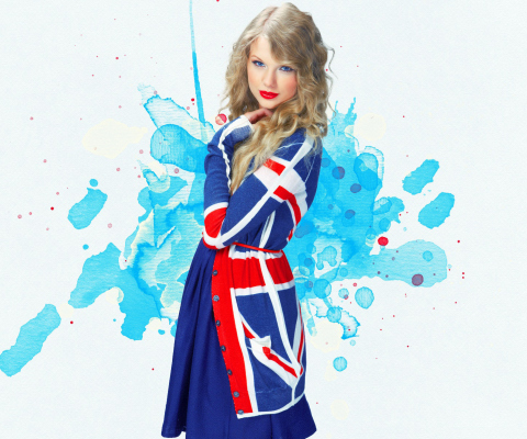 Taylor Swift British Flag Colors screenshot #1 480x400