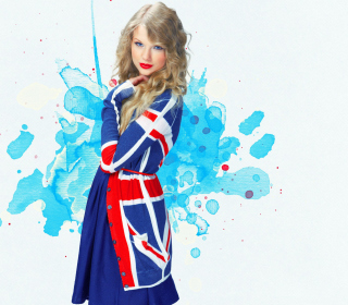 Kostenloses Taylor Swift British Flag Colors Wallpaper für 1024x1024