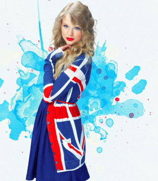 Taylor Swift British Flag Colors - Obrázkek zdarma pro Nokia C1-02