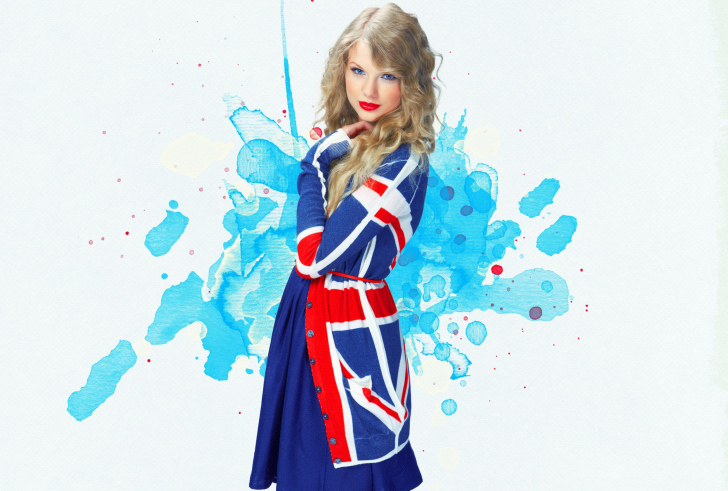 Taylor Swift British Flag Colors wallpaper
