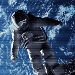 Kostenloses Cosmonaut In Space Wallpaper für iPad 3