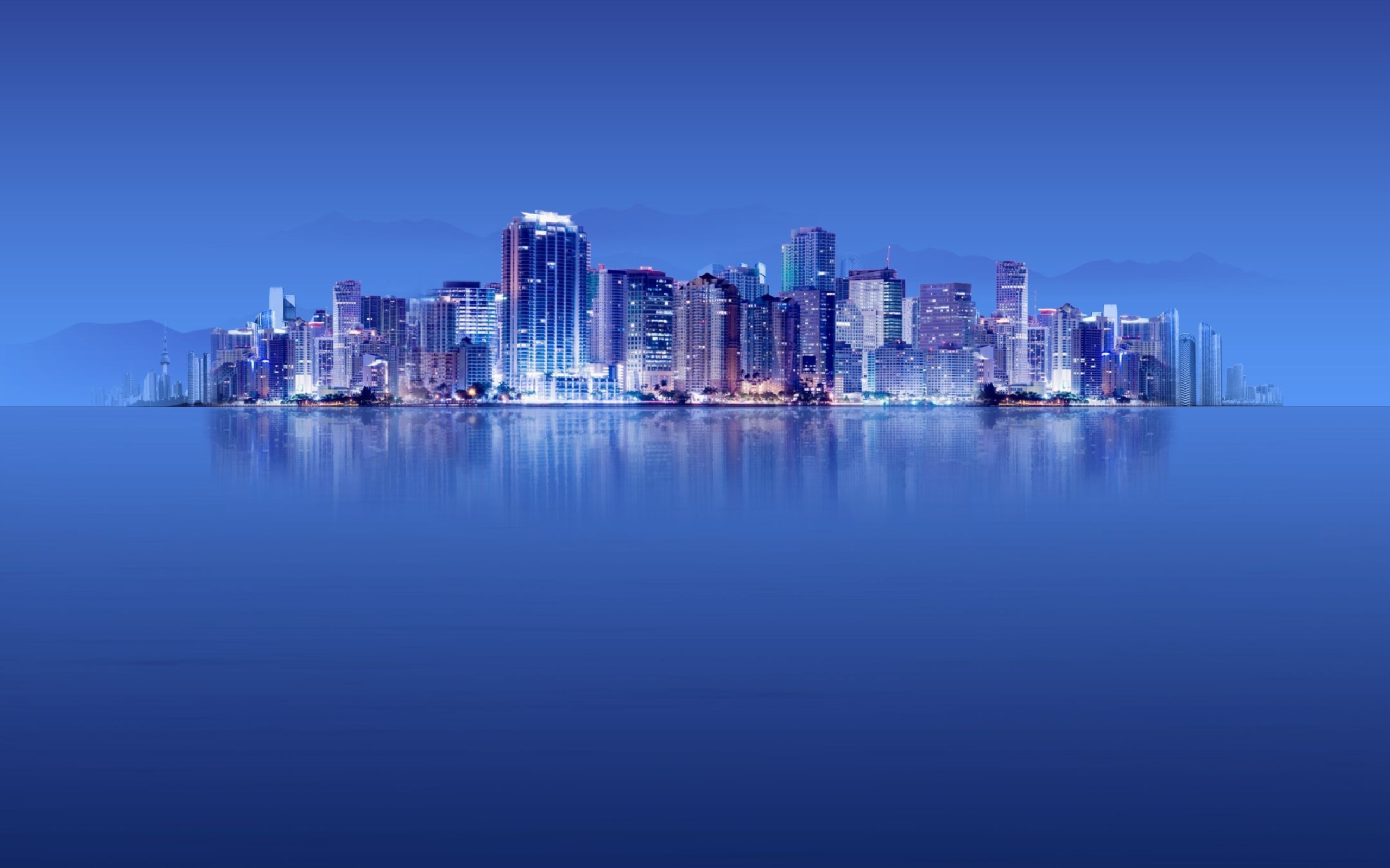 Das Blue City HD Wallpaper 2560x1600