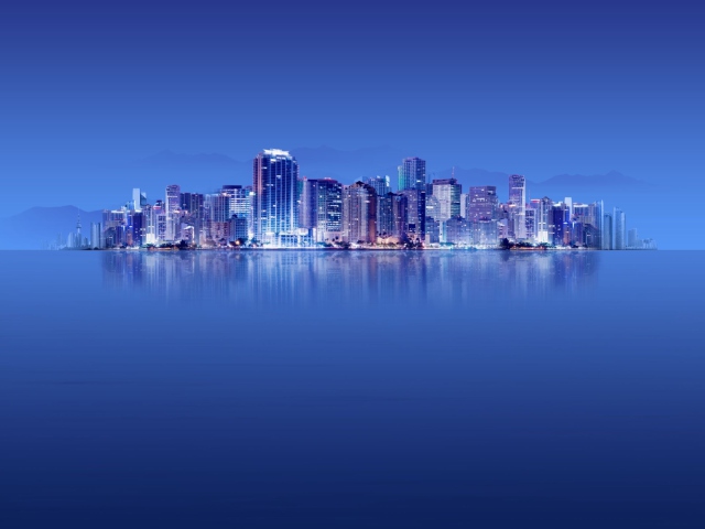 Das Blue City HD Wallpaper 640x480