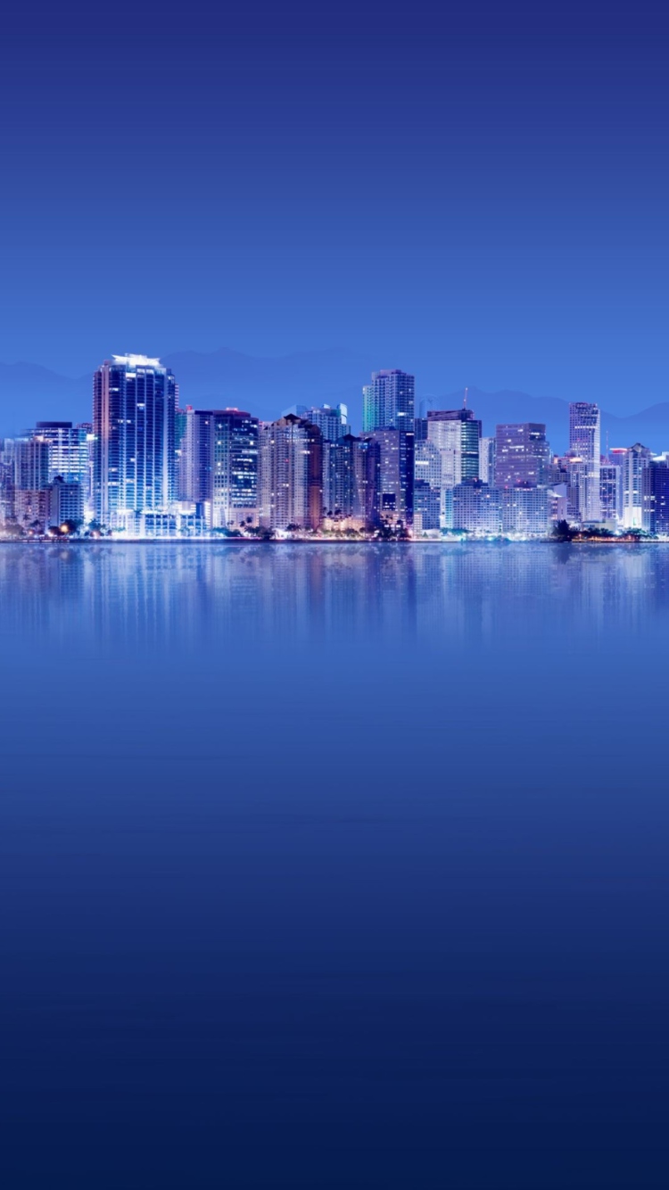 Das Blue City HD Wallpaper 750x1334