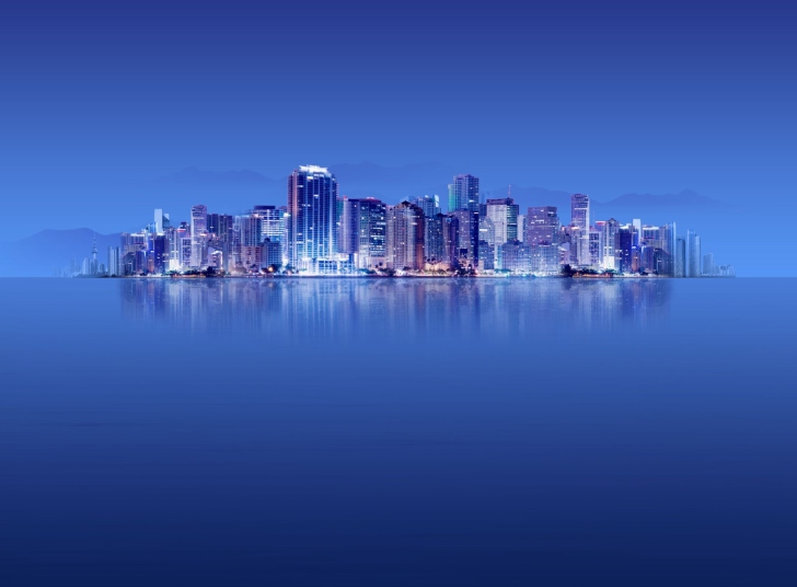 Das Blue City HD Wallpaper