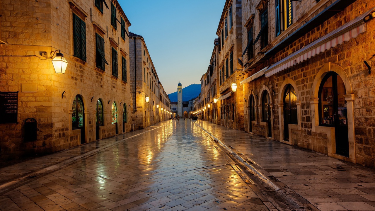 Screenshot №1 pro téma Stradun street in Dubrovnik, Croatia 1280x720