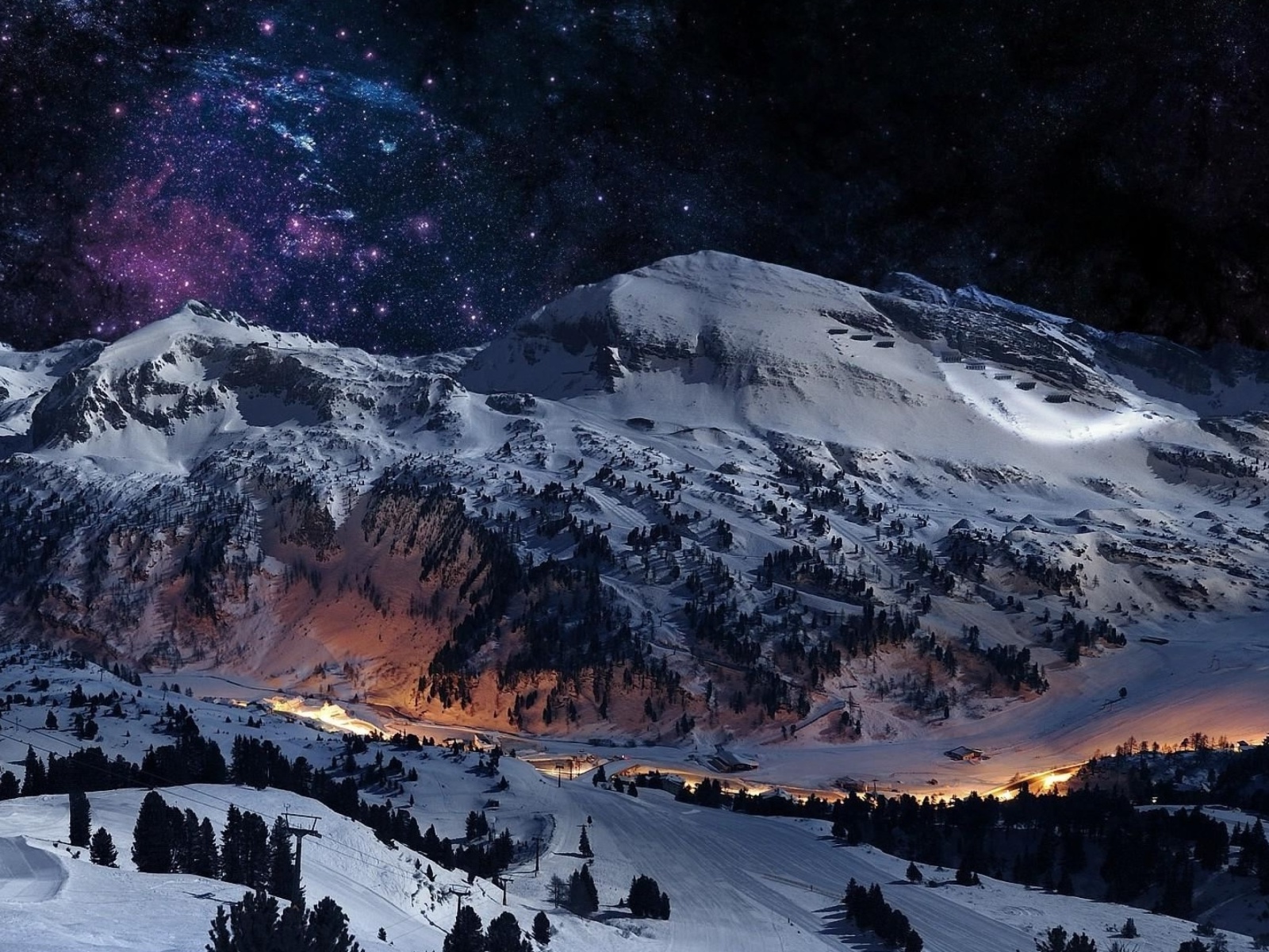 Das Night Mountain Wallpaper 1600x1200