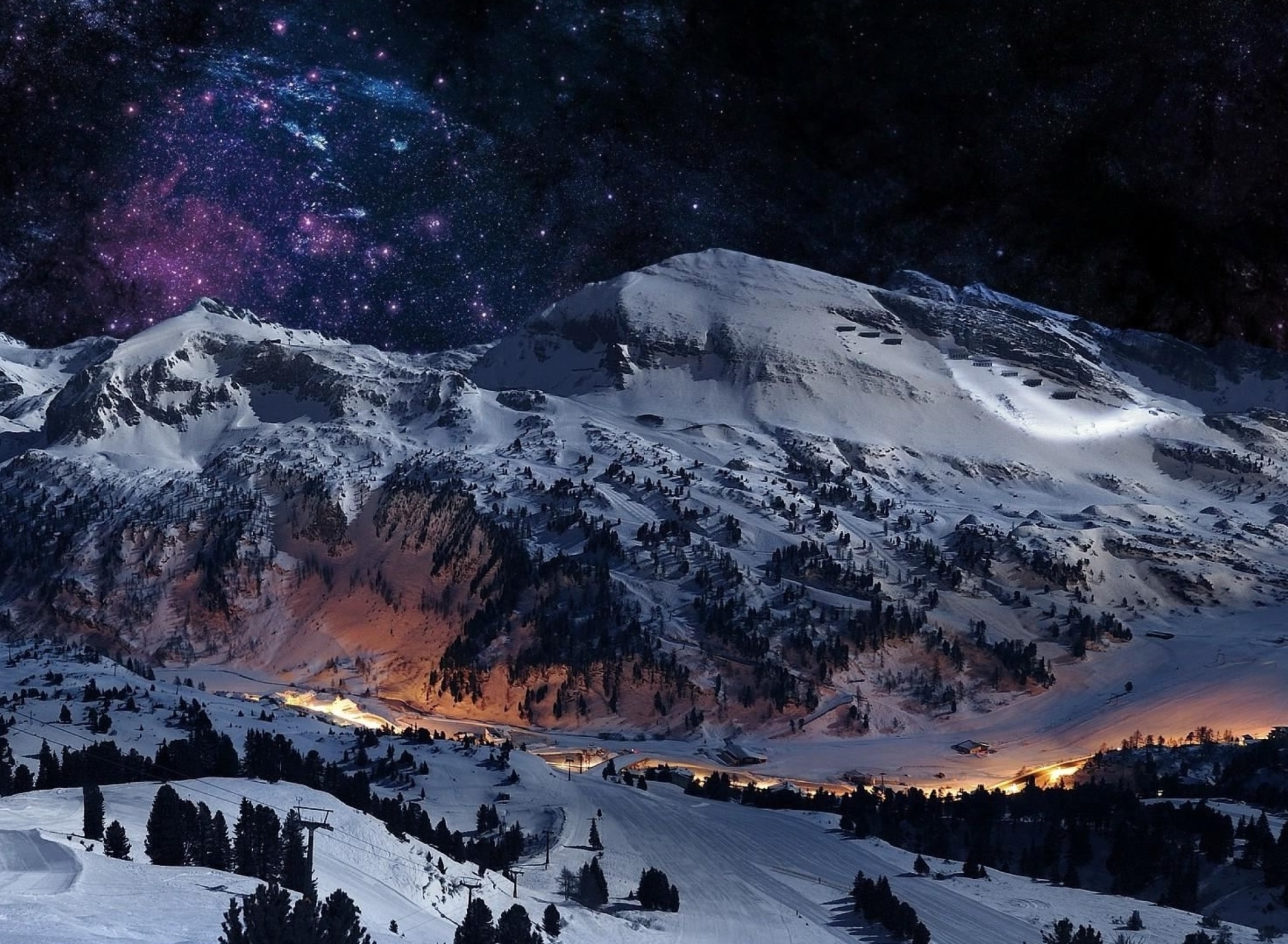 Night Mountain wallpaper 1920x1408