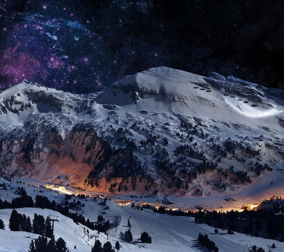 Night Mountain wallpaper 960x854