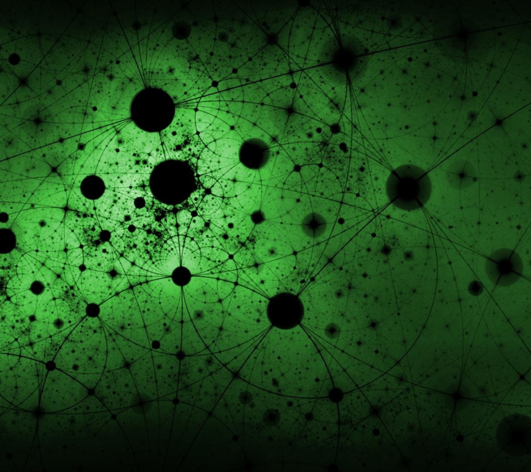 Abstract Green Circles wallpaper 1080x960