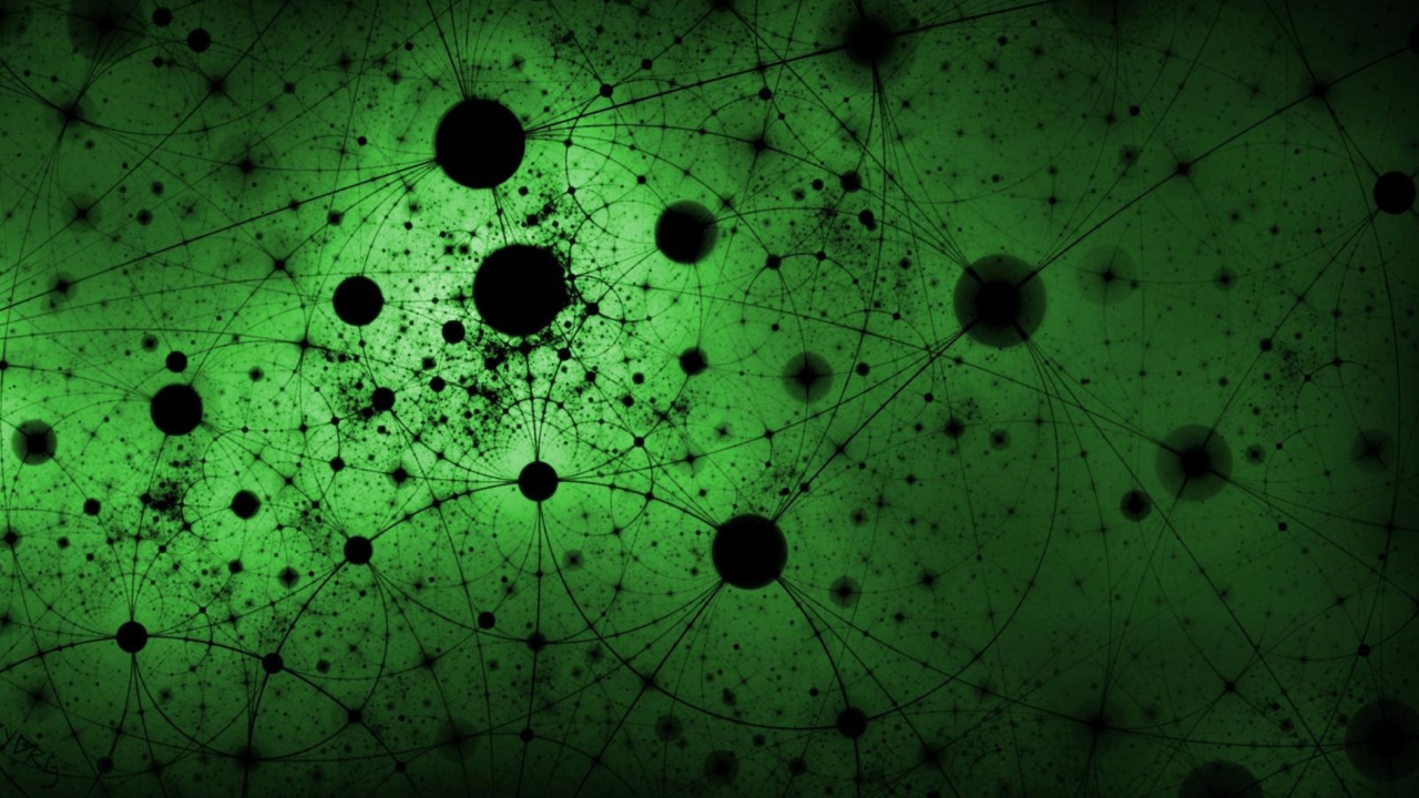 Abstract Green Circles wallpaper 1280x720
