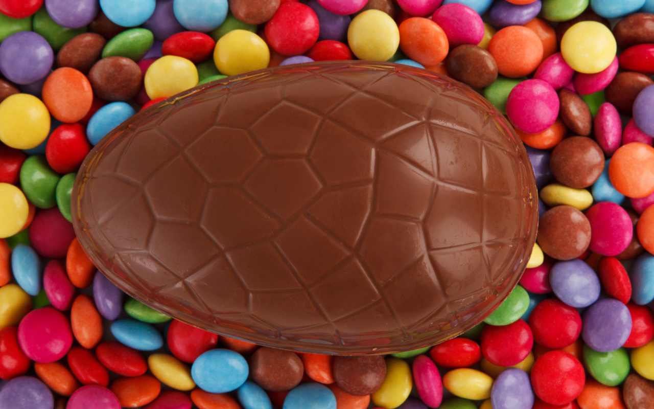 Das Easter Chocolate Egg Wallpaper 1280x800