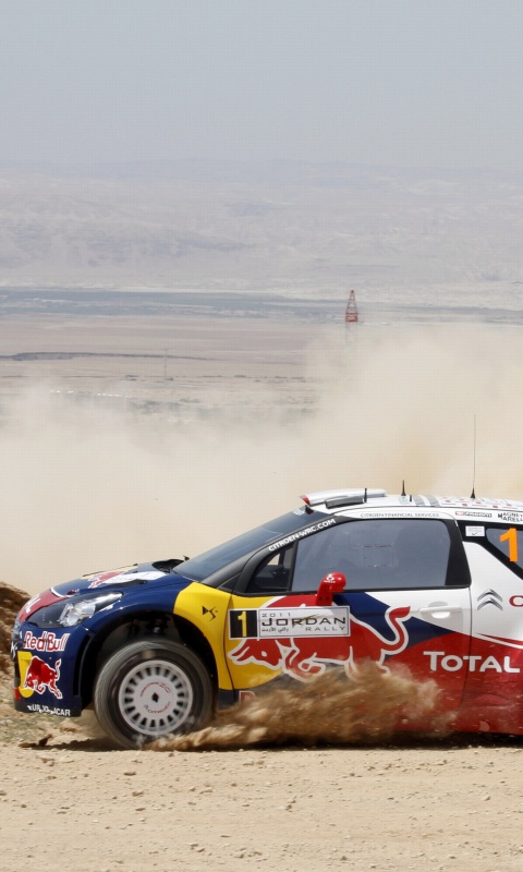 Das Citroen Racing WRC Wallpaper 480x800