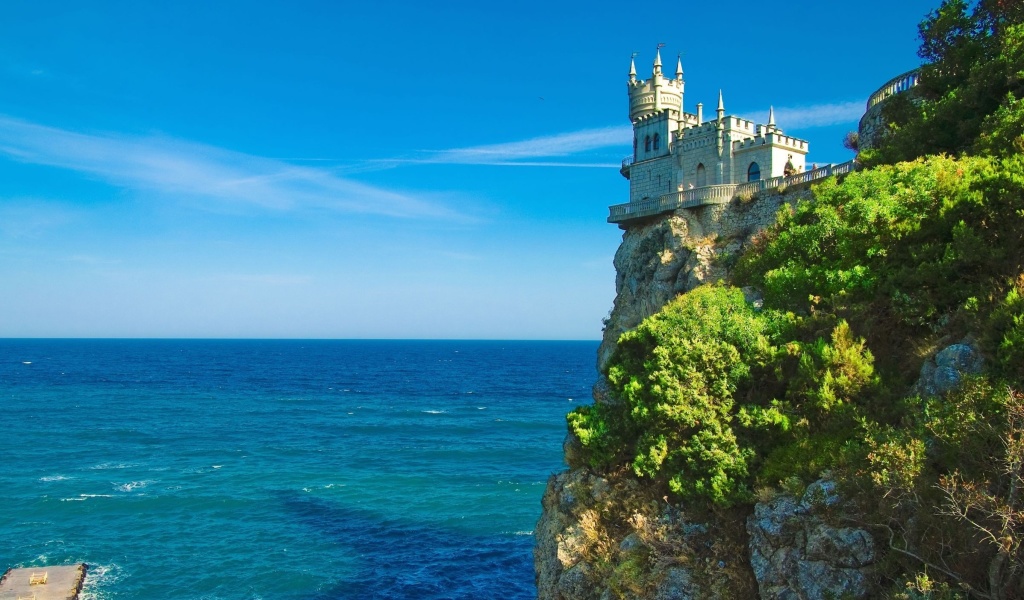 Fondo de pantalla Swallows Nest Castle near Yalta Crimea 1024x600