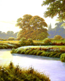Terry Grundy Autumn Coming Landscape Painting wallpaper 128x160