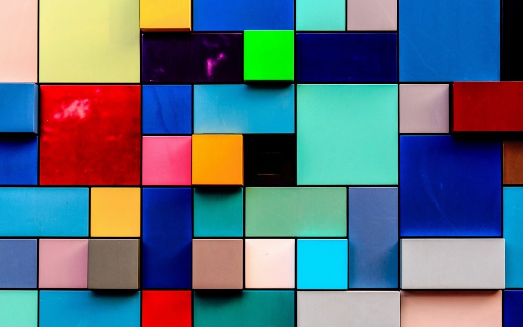 Fondo de pantalla Colored squares 1680x1050