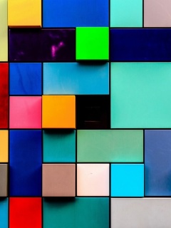 Das Colored squares Wallpaper 240x320