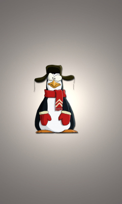 Funny Penguin Illustration wallpaper 240x400