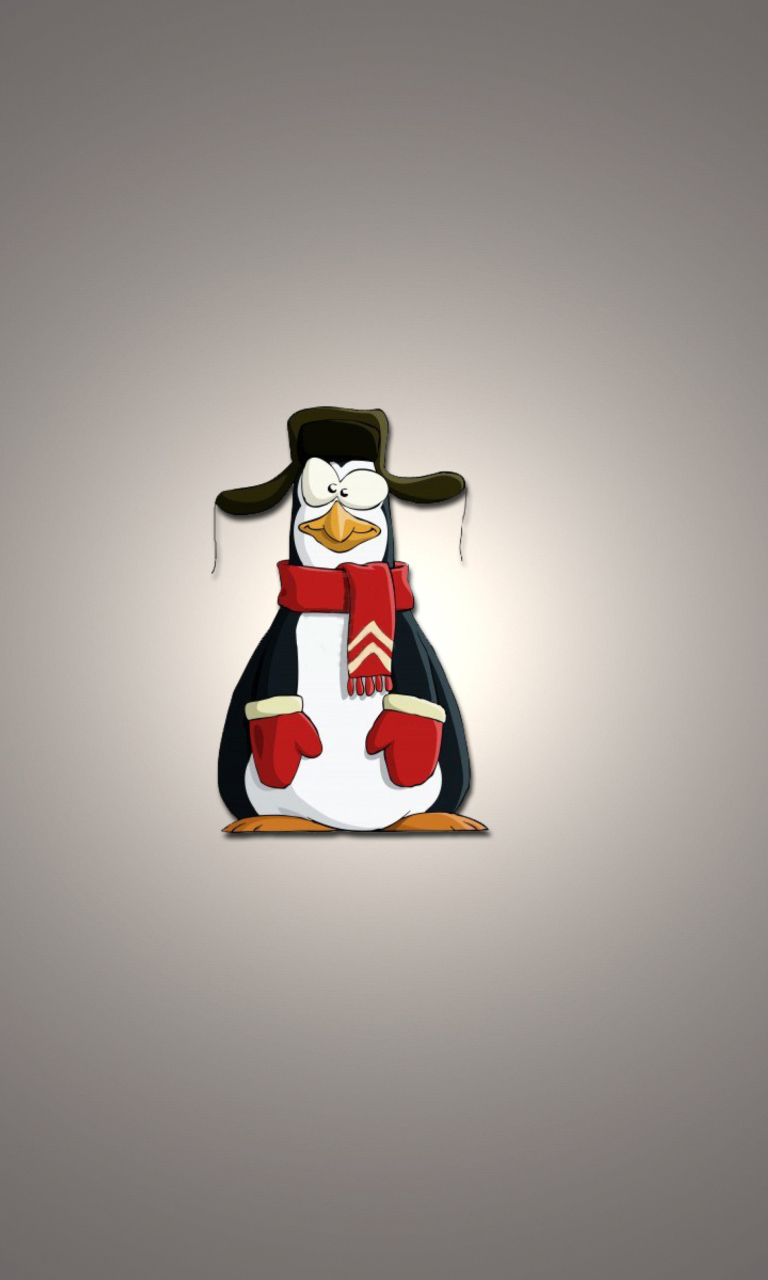 Fondo de pantalla Funny Penguin Illustration 768x1280