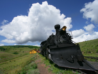 Sfondi Train In Field 320x240