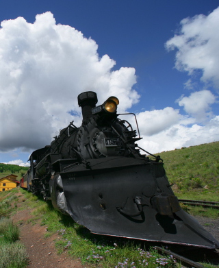 Train In Field - Obrázkek zdarma pro 320x480
