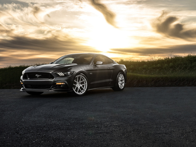 Sfondi Ford Mustang 2015 Avant 640x480