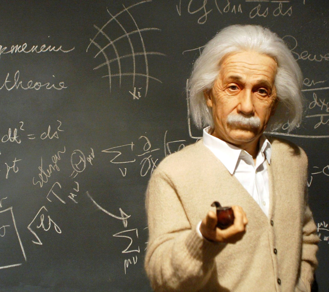 Fondo de pantalla Einstein and Formula 1080x960