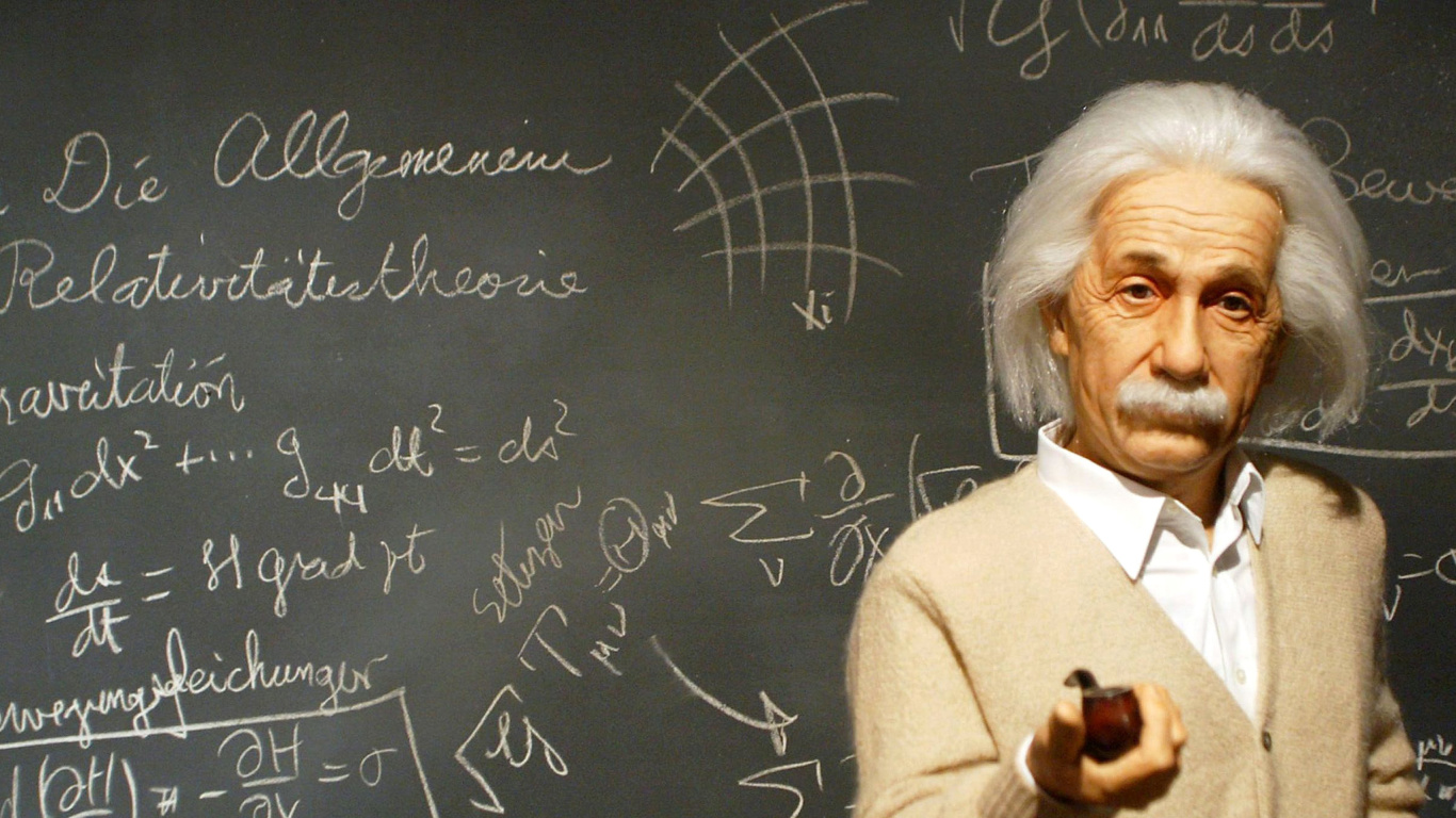 Das Einstein and Formula Wallpaper 1366x768