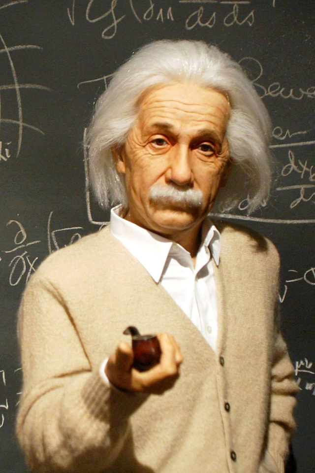Einstein and Formula wallpaper 640x960